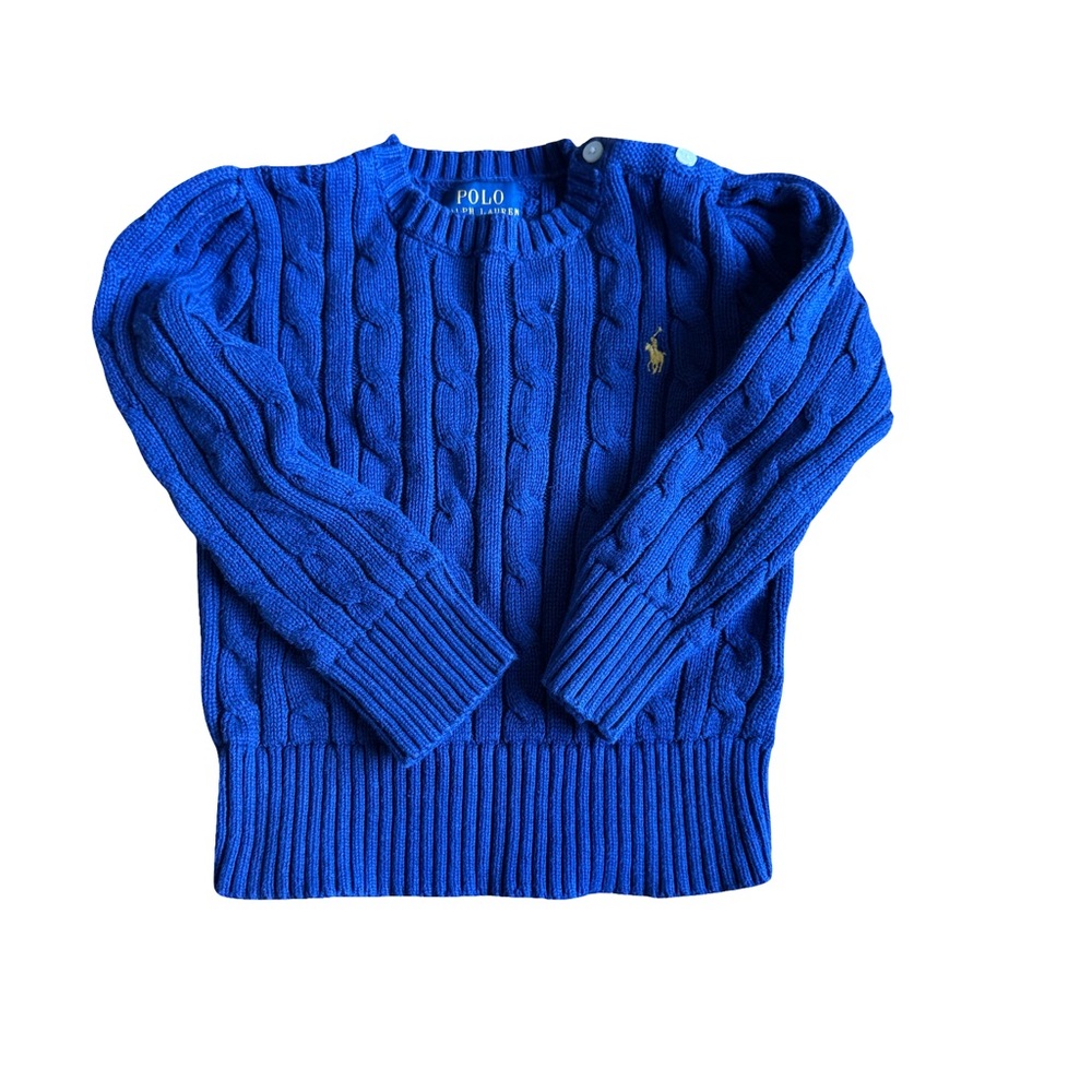 Polo by Ralph Lauren Blue Cable Knit Sweater
